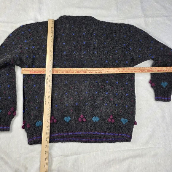 Woolrich Goose Sweater Womens‎ Medium Christmas Gray Intarsia Wool Grandma Ugly - Picture 7 of 8